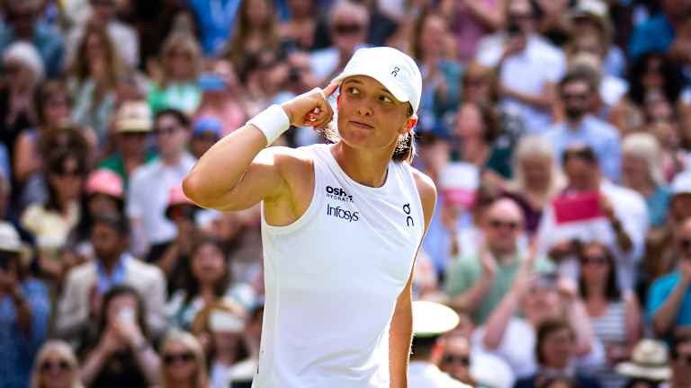 Swiatek only dropped one set en route to the Wimbledon title—and she was actually up 4-1 in that set.