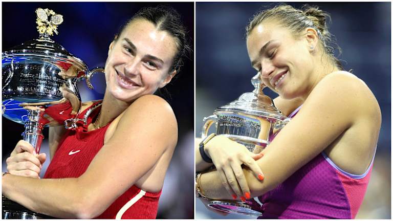 Sabalenka was actually a set away from completing the double in 2023 as well, winning the Australian Open and reaching the US Open final before falling to Coco Gauff in three sets, 2-6, 6-3, 6-2.