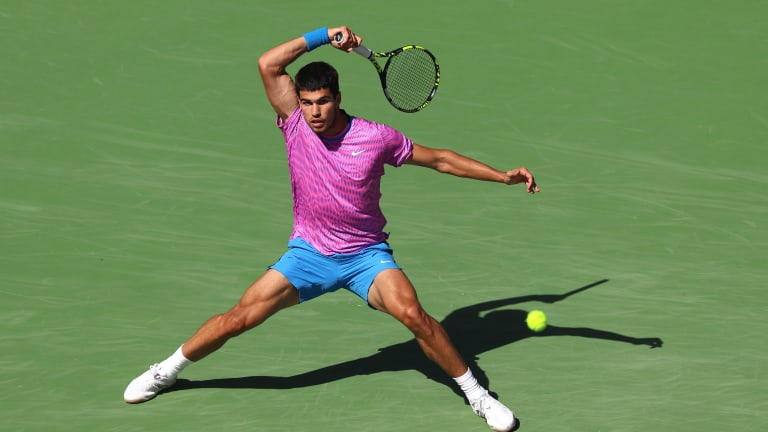 Alcaraz's victory over the No. 3-ranked Sinner was also the milestone 25th Top 10 win of his career.