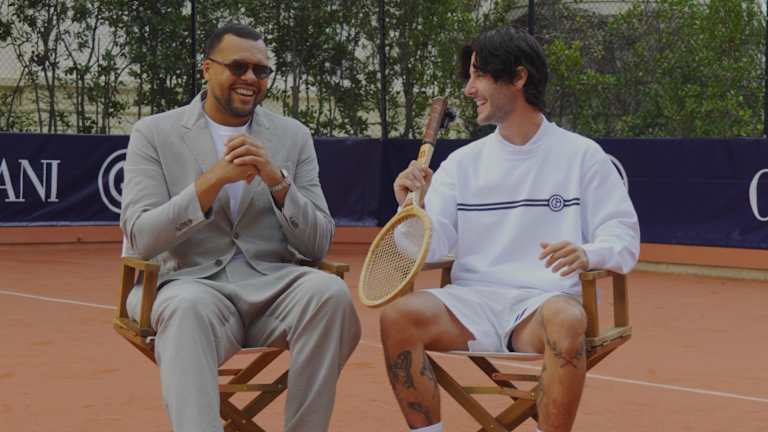 Ben with Jo-Wilfried Tsonga, during a campaign with Grand-Hôtel du Cap-Ferrat, A Four Seasons Hotel.
