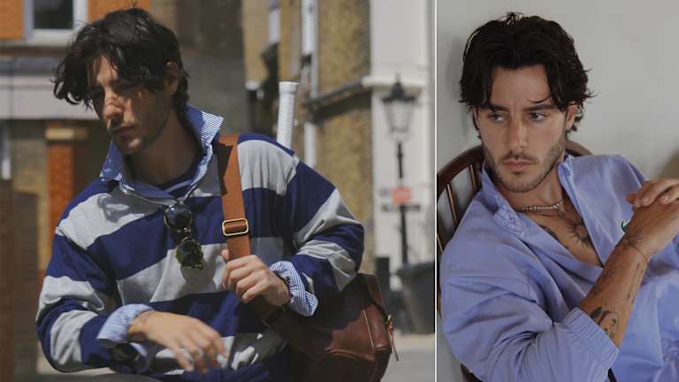 “It was an honour to be a part of such a creative campaign and working with such a talented crew,” Johnson says of his Lacoste campaign. He has also modeled for Ralph Lauren and other global brands.