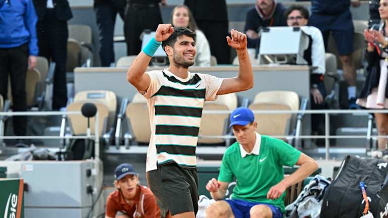 Alcaraz would ultimately claim two of the pair's three Grand Slam finals this year.