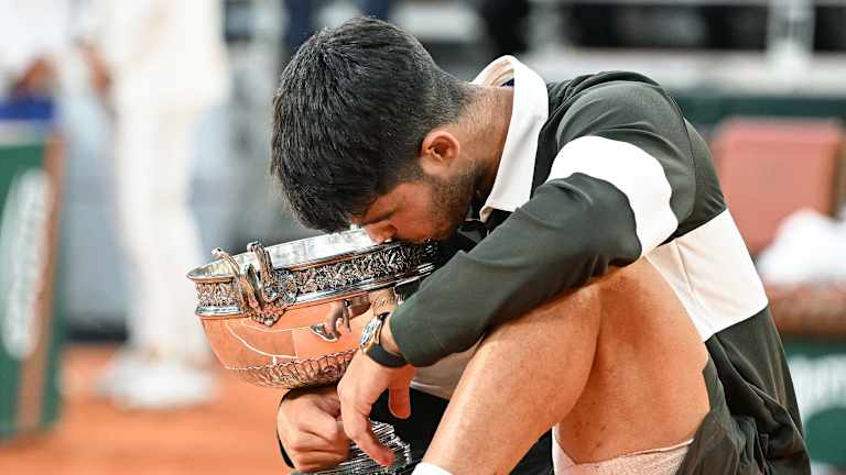 Alcaraz moved to 5-0 in Grand Slam finals, three of which have come in deciding sets.