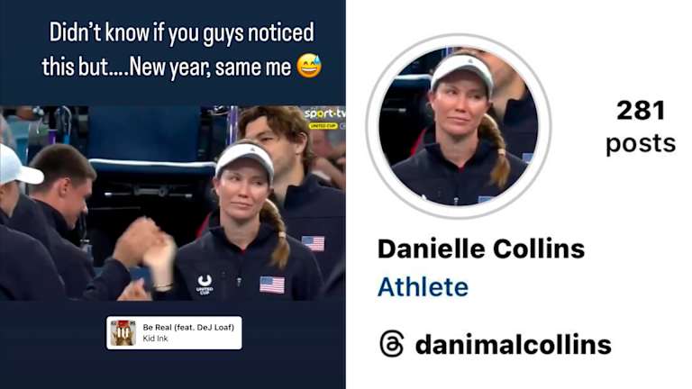 Danielle Collins made a screenshot of the frosty moment with Iga Swiatek her Instagram profile picture.