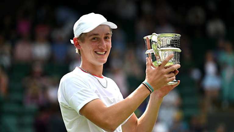 Searle defeated fifth seed Yaroslav Demin to capture the 2023 Wimbledon boys' crown.